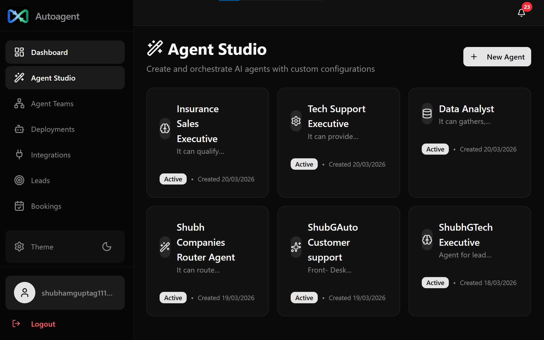 AutoAgent Studio — configure AI agents visually